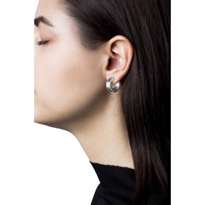 Jane Kønig - Small Chunky Hoops i Sølv JKSC001-S